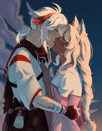 Minette x Kazuha (oc: cherry__candy)